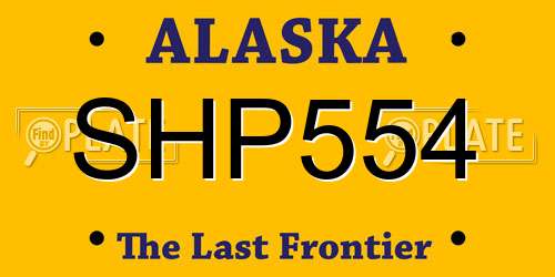 SHP554 Alaska License Plate