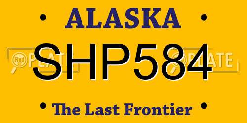 SHP584 Alaska License Plate