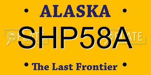 SHP58A Alaska License Plate