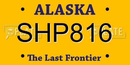 SHP816 Alaska License Plate