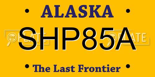 SHP85A Alaska License Plate
