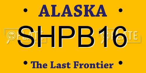 SHPB16 Alaska License Plate