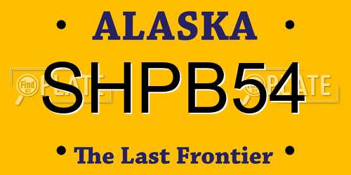 SHPB54 Alaska License Plate