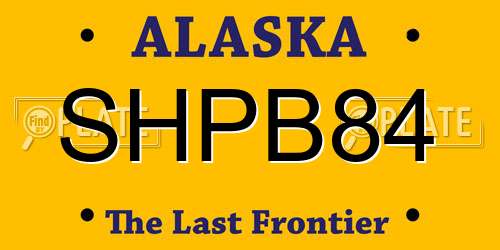 SHPB84 Alaska License Plate