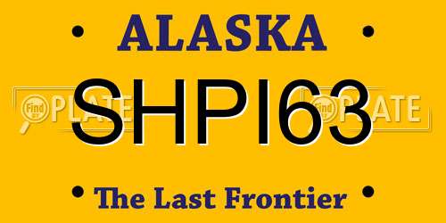 SHPI63 Alaska License Plate