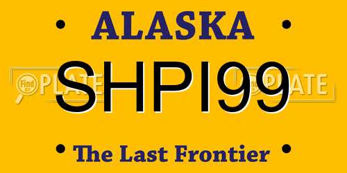 SHPI99 Alaska License Plate