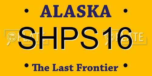 SHPS16 Alaska License Plate