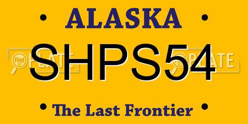 SHPS54 Alaska License Plate