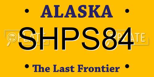 SHPS84 Alaska License Plate