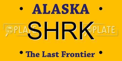 SHRK Alaska License Plate