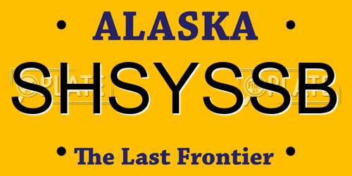SHSYSSB Alaska License Plate