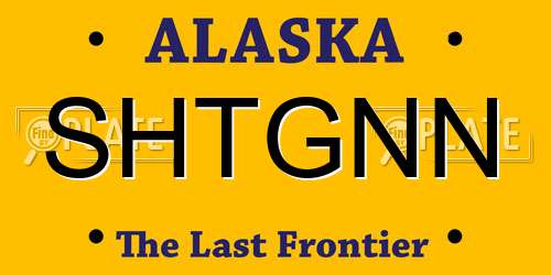 SHTGNN Alaska License Plate