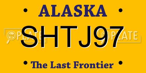 SHTJ97 Alaska License Plate