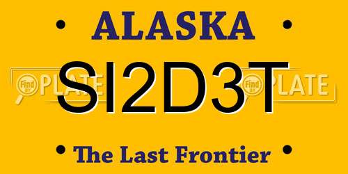 SI2D3T Alaska License Plate