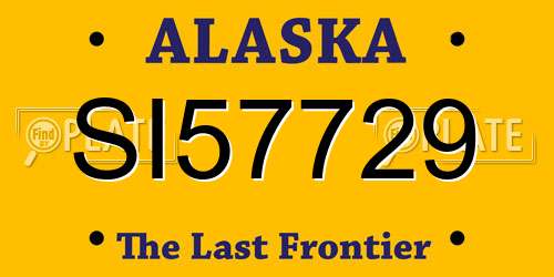 SI57729 Alaska License Plate