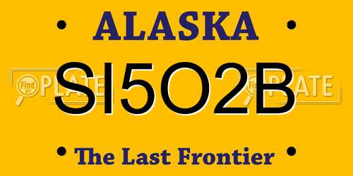 SI5O2B Alaska License Plate