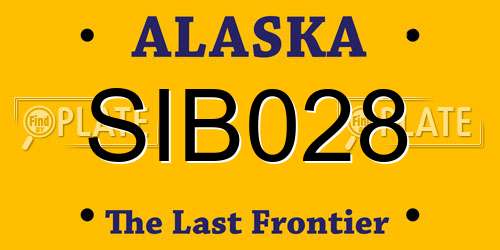 SIB028 Alaska License Plate