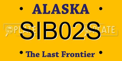SIB02S Alaska License Plate