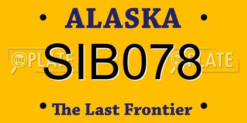 SIB078 Alaska License Plate