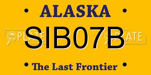 SIB07B Alaska License Plate