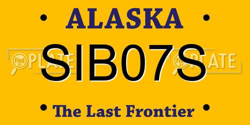 SIB07S Alaska License Plate