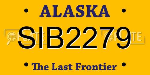 SIB2279 Alaska License Plate