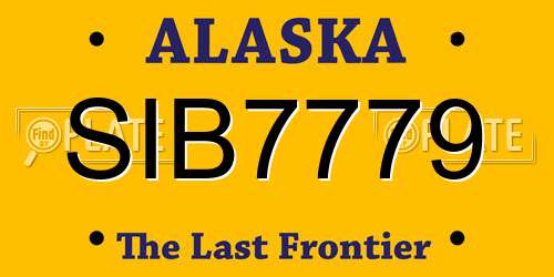 SIB7779 Alaska License Plate
