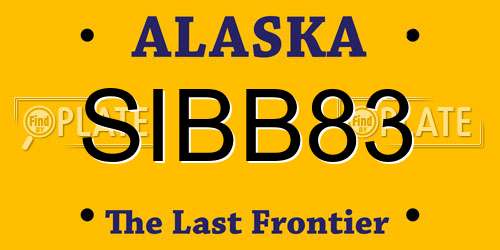 SIBB83 Alaska License Plate