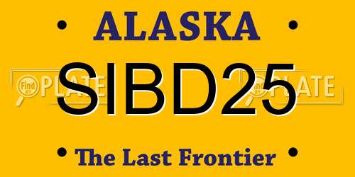 SIBD25 Alaska License Plate