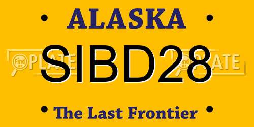 SIBD28 Alaska License Plate