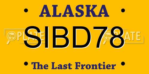SIBD78 Alaska License Plate