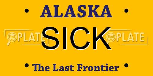 SICK Alaska License Plate