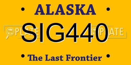 SIG440 Alaska License Plate