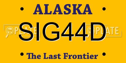 SIG44D Alaska License Plate