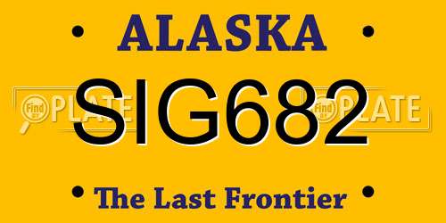 SIG682 Alaska License Plate