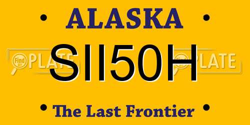 SII50H Alaska License Plate