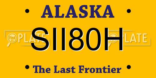 SII80H Alaska License Plate