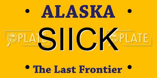 SIICK Alaska License Plate