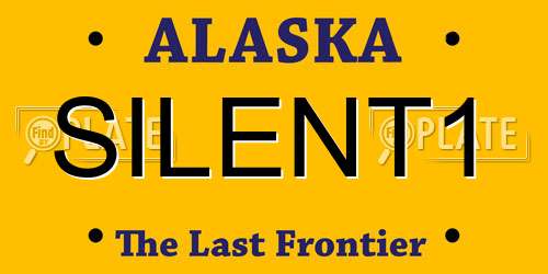 SILENT1 Alaska License Plate
