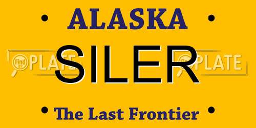 SILER Alaska License Plate