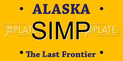 SIMP Alaska License Plate
