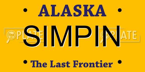 SIMPIN Alaska License Plate