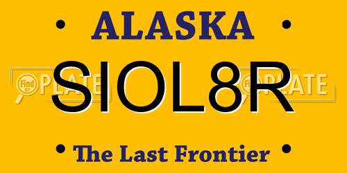 SIOL8R Alaska License Plate