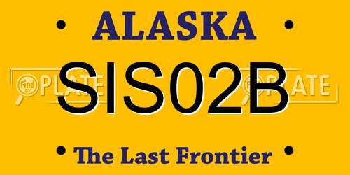 SIS02B Alaska License Plate