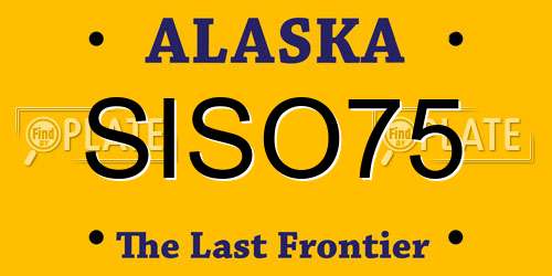 SISO75 Alaska License Plate
