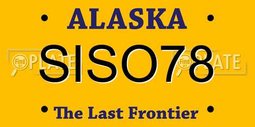 SISO78 Alaska License Plate