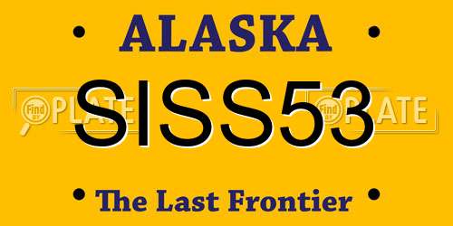 SISS53 Alaska License Plate