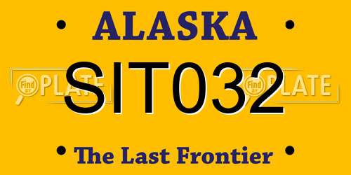 SIT032 Alaska License Plate