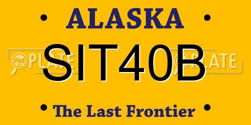 SIT40B Alaska License Plate