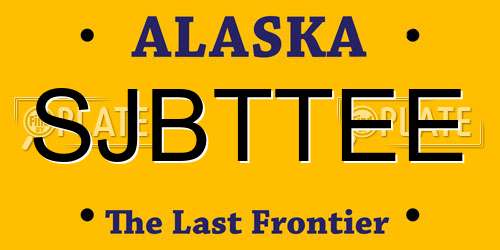 SJBTTEE Alaska License Plate